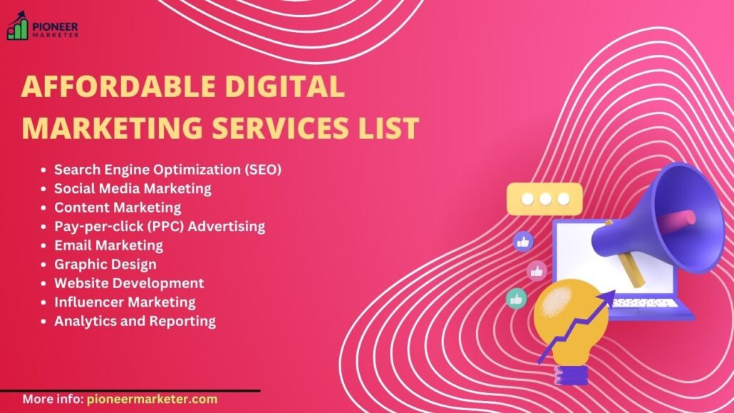 Affordable Digital Marketing Services List