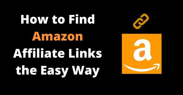 how to find an Amazon affiliate link